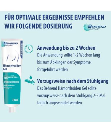 Behrend Hemorrhoid Gel - Natural Relief for Internal & External Hemorrhoids Anal Itching Fissures & Proctitis | Pain-Reducing Ointment - Buy Online on GoSupps.com
