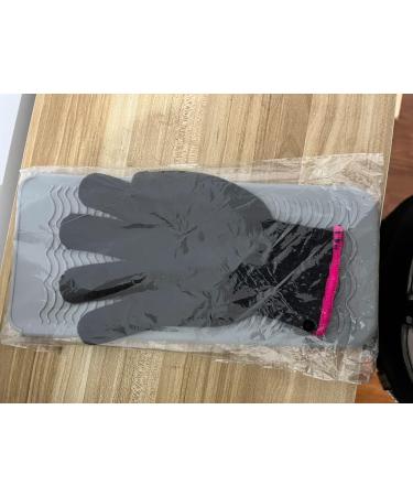 Heat-Resistant Mat Bag & Gloves for Hair Styling | 28.5cm x 14cm | Ideal for Curls & Smoothing Tools - Gray - Buy Online on GoSupps.com