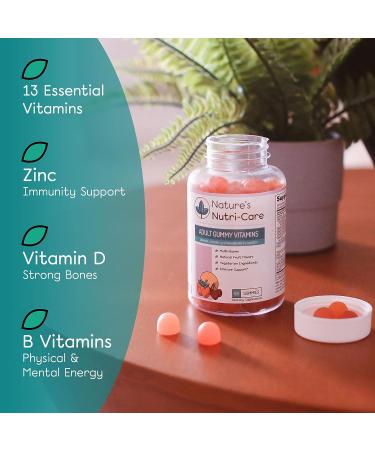 Nature's Nutri-Care Gummy Vitamins - Multivitamins for Women and Men - Vegetarian Chewable Supplements - Made in USA - 60 Servings - Buy Online on GoSupps.com