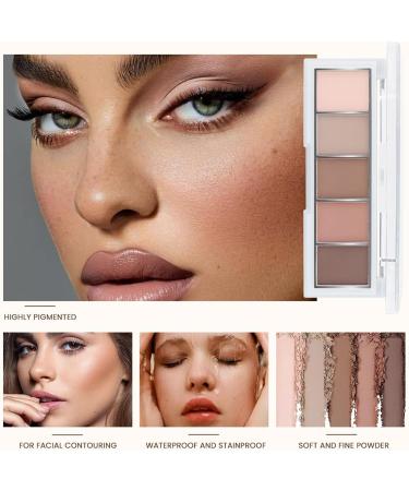 Palette de fards paupi res neutres nude marron 5 couleurs avec fini mat velout fards paupi res taupe nude aux tons froids maquillage naturel pour tous les jours Mod le A - Buy Online on GoSupps.com