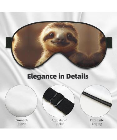 SSIMOO Adorable Sloth Sleep Mask - Adjustable Breathable Eye Mask for Comfortable Sleep | International Shipping Available - Buy Online on GoSupps.com