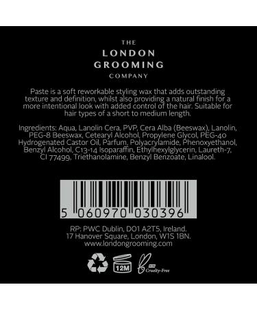 The London Grooming Company Men's Hair Paste - Flexible Hold Natural Finish | 1.7 Fl Oz (50 ml) - International Shipping Available - Buy Online on GoSupps.com