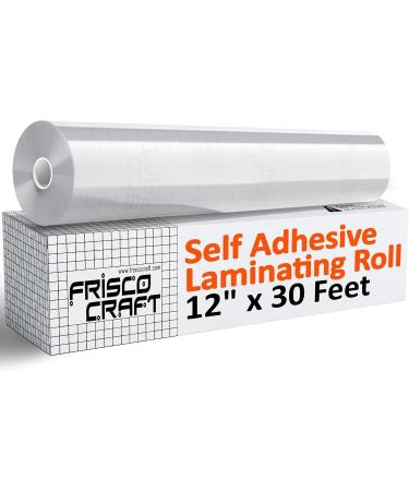 Frisco Craft Clear Vinyl Self-Adhesive Laminate 12" x 30FT Roll, Compatible with Cricut, Silhouette Cameo Portrait, Decals, Stickers, Stencils, Peel and Stick (Clear Laminate Sticker Vinyl, Glossy) - Buy Online on GoSupps.com