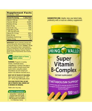 PREMIUM-FUSION Super Vitamin B-Complex 100 Tablets with Vitamin Pouch and Supplement Guide - Buy Online on GoSupps.com