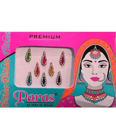 Shop Viviraa 8-Pack Colorful Indian Bindis | Bollywood Face Jewels & Forehead Stickers for Kids Girls & Women - Adhesive Body Jewelry - Buy Online on GoSupps.com