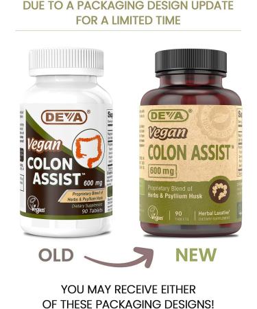 DEVA Vegan Colon Assist Tablets with Magnesium Triphala Psyllium Husk Senna Cinnamon and More 90 Count 90 Count (Pack of 1) - Buy Online on GoSupps.com