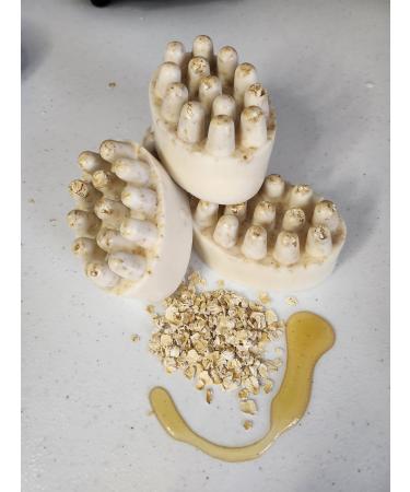 Oatmeal and Honey Moisturizing Bar Soap Handmade Organic Vegan Cruelty-Free Hypoallergenic 4.1 Ounce (Pack of 1) White