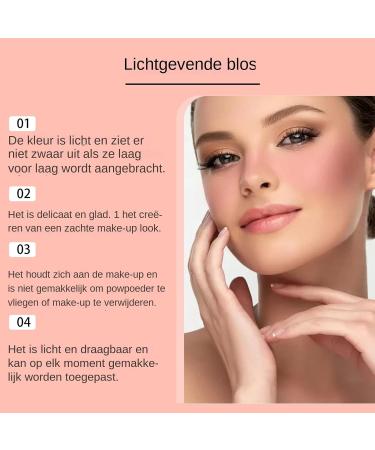 usefulbeauty Blush Powder Blush Makeup for Cheeks Highly Pigmented Glitter Cosmetics Long Lasting Buildable For Women Girls Party Wedding Light Pink - Buy Online on GoSupps.com