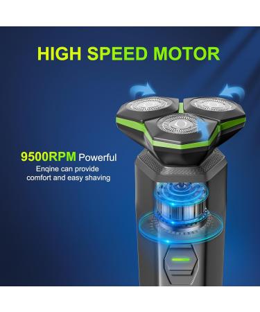 Electric Razor for Men - Electric Shavers for Men with Magnetic Detachable Head 3D Floating Head Type-C Charging Wet & Dry Use Ideal for Travel Office Black - Buy Online on GoSupps.com