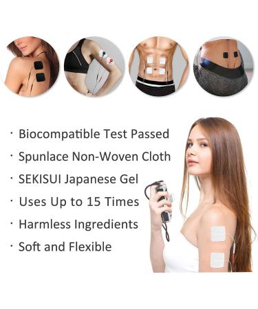 iStim Super Soft 2x2 TENS Unit Electrodes - 16 Pieces with 100% Japanese Gel for EMS & TENS Massage - Best Quality International Shipping - Buy Online on GoSupps.com