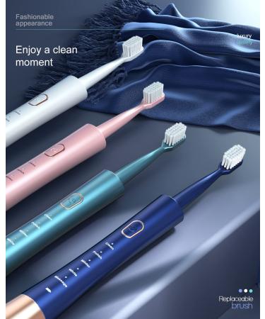 USB Rechargeable Sonic Electric Toothbrush for Adults | 5 Modes | High Vibration Teeth & Gum Care | Soft Dupont Brush Heads - Buy Online on GoSupps.com