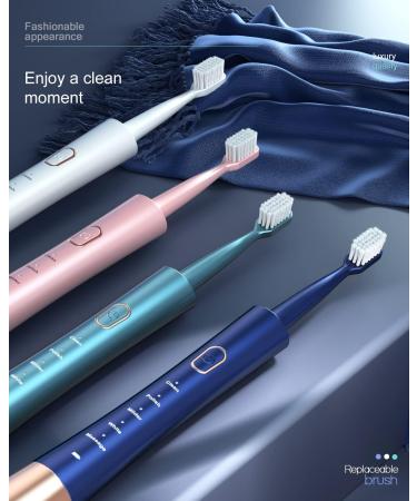 IPX7 Waterproof Sonicare Electric Toothbrush 2-Hour Fast Charge with Intelligent Time Reminder 5 Modes 8 Brush Heads Travel Indoor Outdoor Blue - Buy Online on GoSupps.com
