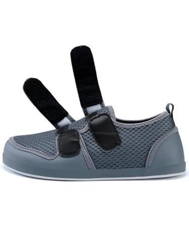 Sisttke Diabetic Shoes - Adjustable Arthritis Edema House Slippers for Swollen Feet - Extra Wide 7.5 Women/6 Men - Grey - Buy Online on GoSupps.com