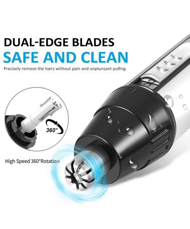 Professional USB Rechargeable Ear & Nose Hair Trimmer - 4 in 1 Waterproof Clippers for Men & Women - Buy Online on GoSupps.com