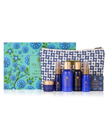 SPA CEYLON De-stress Home Spa Set | Ayurvedic Spa Gift Kit | Soothing and Harmonizing the Body and Mind | Natural Pampering Set