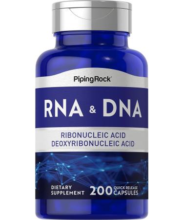 Piping Rock RNA DNA Supplement | 200 Capsules | Ribonucleic Acid & Deoxyribonucleic Acid Complex | Non-GMO, Gluten Free