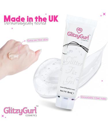 Glitter Fix Gel - Vegan & Cruelty-Free Face and Body Adhesive Primer | Quick Dry Formula for Eye Shadow, Pigment, and Dust | 12ml (1 Pack) - Buy Online on GoSupps.com