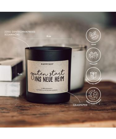 HAPPYSOY Handmade Scented Candle - Perfect Housewarming Gifts for Apartments & Homes - Eco-Friendly Glass Candle with Inspirational Sayings - Buy Online on GoSupps.com
