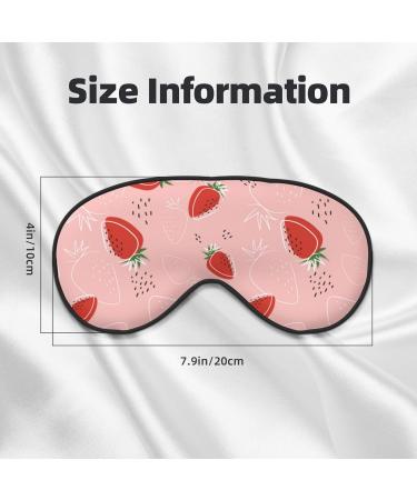 Cute Strawberry Print Sleep Eye Mask | Soft Eyeshade with Elastic Strap | Perfect for Travel & Night Sleeping - Buy Online on GoSupps.com