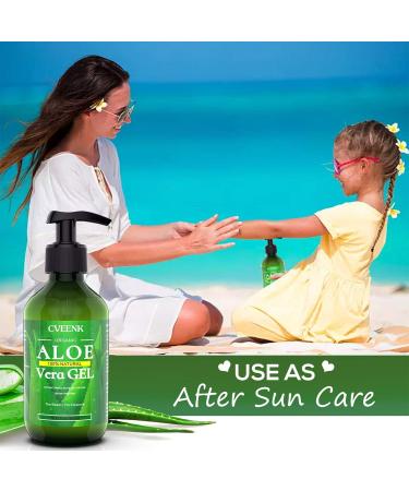 Aloe Vera Gel 300ml - Cveenk Bio Cream for Dry Skin Sunburn Relief & Natural Moisturizer for Face Hair & Body - International Shipping Available - Buy Online on GoSupps.com