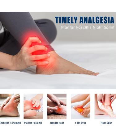 Tbusingoto Plantar Fasciitis Night Rail - Adjustable Brace for Plantar Fasciitis Relief & Achilles Tendon Inflammation - Buy Online on GoSupps.com
