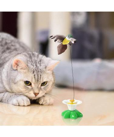 Qcwwy Electric Flying Bird Cat Toys | Rotating Fluttering & Lifelike Sounds for Kittens & Small Pets - International Shipping - Buy Online on GoSupps.com