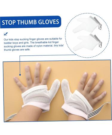 Toyvian Baby Mittens 1 Pair | Infant Anti-Eating Softer Gloves | Finger Thumb Kids Hand Kit Corrector | Breathable Stop Sucking Gloves for Kids | White 12x7cm - Buy Online on GoSupps.com