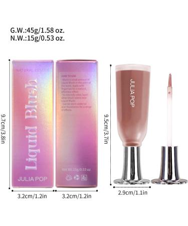 Face Blushing Cream | Liquid Blusher Makeup Wand | Natural-Looking Blush Makeup Liquid Moisturizing Makeup Blush for Eye Cheek Face Tosier 03#almond - Buy Online on GoSupps.com