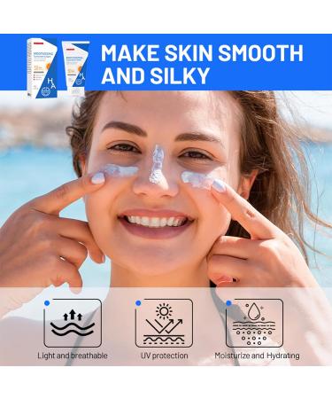 Hyaluronic Acid Body Sunscreen SPF 50 | Hydrating Water-Resistant Lotion for Face & Body | Moisturizing Sunscreen Moisturizer - Buy Online on GoSupps.com