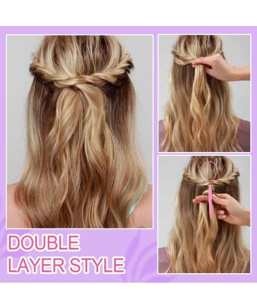 TsMADDTs 6Pack Hair Loop Tool Set with French Braid Tool, Rat Tail Comb Purple & Pink - Buy Online on GoSupps.com