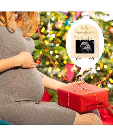 Pregnancy Announcement Sonogram Frame - Wooden Stand for Ultrasound Photo - Perfect Gift for Mother-to-be - Social Media Baby Shower Prop (Large 8'' x 10'') - Buy Online on GoSupps.com