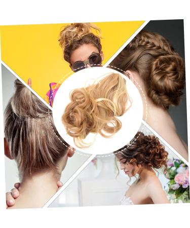 Angoily extend High temperature wire Hair piece Donut long curly hair pieces claw clips for curly hair curly wig bun short human hair wigs curls short hair wigs short hair - Buy Online on GoSupps.com