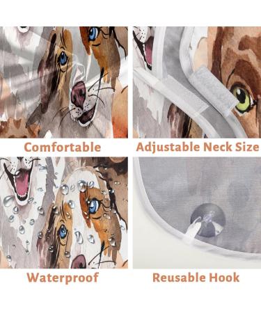 Animal Dog Painting Beard Bib Apron - Waterproof Hair Catcher for Men Grooming Perfect Gifts with 2 Suction Cups - Buy Online on GoSupps.com