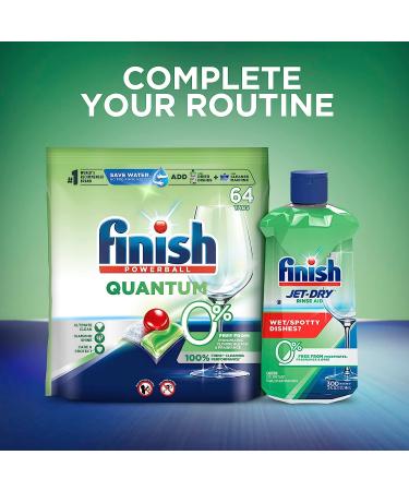Finish Jet Dry Rinse Agent - Liquid Green 0% - 32 oz - Shine and Protect Your Dishes - Buy Online on GoSupps.com