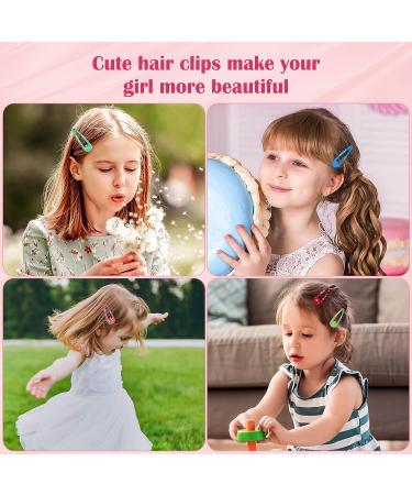 100Pcs Snap Hair Clips 2.76 Inch Metal Barrettes in Assorted Colors - Non-Slip Hair Accessories for Girls, Women, Kids, Teens - 100pcs Colorful Set - Buy Online on GoSupps.com