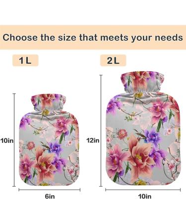 Naanle Vintage Summer Flowers Hot Water Bottle - 2L | Heat Therapy & Back Pain Relief | Ideal for Hand & Foot Warmer | International Shipping Available - Buy Online on GoSupps.com