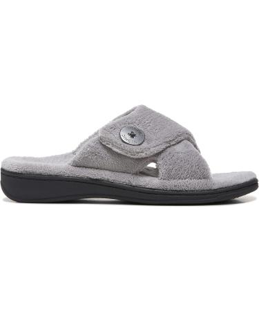 Vionic Women's Indulge Pauline Slipper - Comfortable Open Toe Spa Slippers with Arch Support & Three-Zone Comfort | Light Grey Size 9 Med - Ideal for Ladies - Buy Online on GoSupps.com