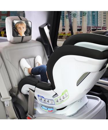Shatter-Proof AiQInu Back Seat Car Mirror | Swivel Baby & Child Safety Mirror Black | International Shipping Available - Buy Online on GoSupps.com