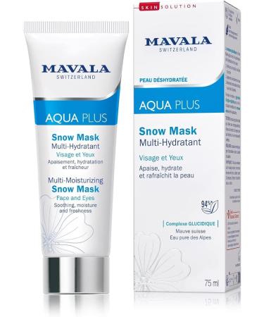 Mavala - Snow Mask Multi-Hydrating Aqua Plus Face and Eyes - Soothes hydrates and refreshes the skin - Formula based on Mallow and Glycerin of plant origin - All Skin Types - Buy Online on GoSupps.com