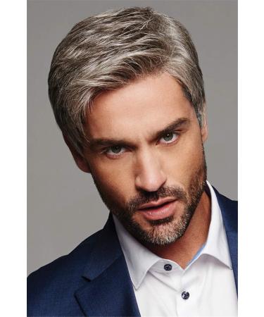 Fleurapance Men's Short Grey Wig | Natural Look Synthetic Fiber Wig for Daily Wear - International Shipping Available - Buy Online on GoSupps.com