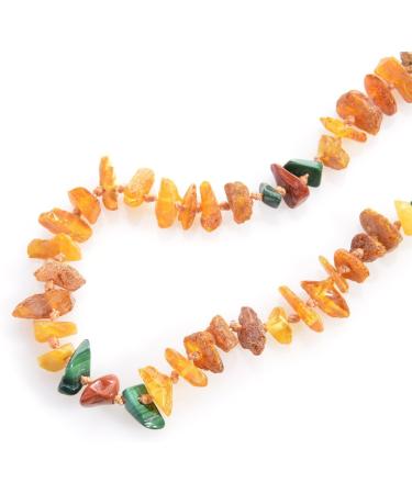 Larsson Amber Necklace for Dogs & Cats | Malachite & Red Jasper | 60-70 cm | Shop Internationally - Buy Online on GoSupps.com
