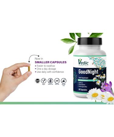 Saffron Chamomile Ashwagandha Melatonin Alternative Natural Sleep Aid - Vegan Halal Gluten-Free | 60 Nights - Buy Online on GoSupps.com