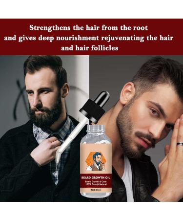 Beard oil for men mustache hair growth beard oil for men growth 30 ml beard moisturizer and beard care grow a stronger thicker and fuller beard faster for a full ba - Buy Online on GoSupps.com