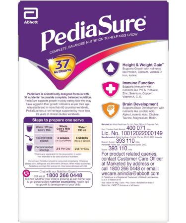 PediaSure Premium Chocolate 1Kg/35.2Oz Case for Kids 2-10 Years - Nutritious Shake for Growth & Development - Buy Online on GoSupps.com