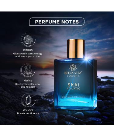 Aqua Luxury Eau De Cologne Unisex Perfume Bergamot Pink Pepper Long Lasting Fragrance Scent Spray 100 ML 3.38 Floz - Buy Online on GoSupps.com