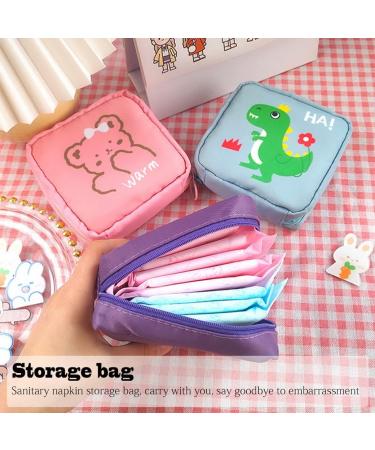 AOOPOO 4-Pack Women's Menstrual Cup Bags | Portable Storage Pockets for Pads & Feminine Products | Stylish Zipper Bags for Teens & Women - Buy Online on GoSupps.com