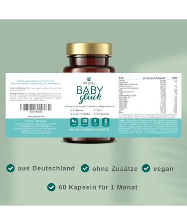 Buy Solvisan Baby Gl ck - High-Dose Fertility Support with Folic Acid & Monk Pepper - 1 Month Supply | International Shipping Available - Buy Online on GoSupps.com