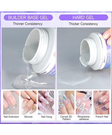 Morovan Builder Nail Gel Kit - 56ml Hard Gel Nail Extension Set with Top Base Coat - Nail Strengthening Gel for Salon-Style Nails at Home - Buy Online on GoSupps.com