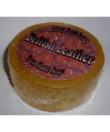 Mama Bear's Natural Shaving Soap with British Leather Fragrance