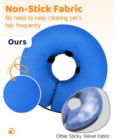 Supet Rewrise Dog Collar - Leak Protection Soft Inflatable Post-Op Collar for Dogs | Blue L (33.0-35.6 cm) - Buy Online on GoSupps.com